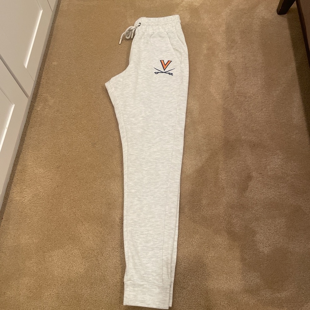 University of Virginia Light Gray Joggers with Logo